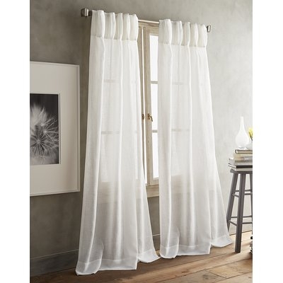 Paradox Pencil Pleat Solid Color Sheer Curtain Panels - Image 0