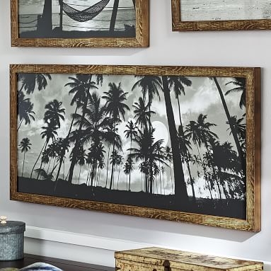 Black & White Surf Prints, Palms - Image 1