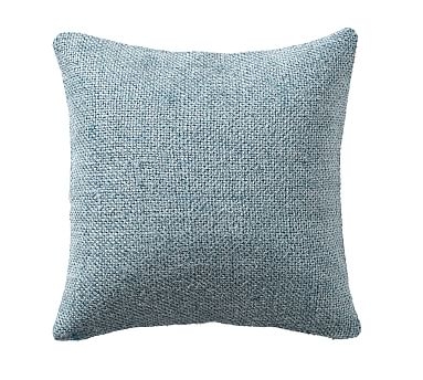 Faye Textured Linen Pillow, 20", Chambray - Image 0