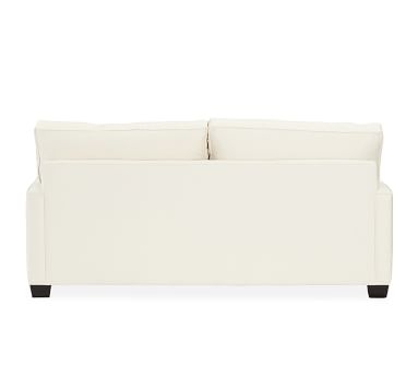 PB Comfort Square Arm Upholstered Queen Sleeper Sofa, Box Edge, Memory Foam Cushions, Performance Everydaysuede(TM) Stone - Image 3