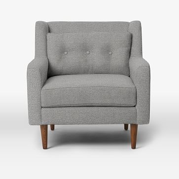 Crosby Armchair, Chenille Tweed, Feather Gray - Image 0