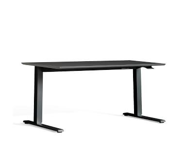 Humanscale(R) Sit-Stand Desk, Small, Black Base/Black Top - Image 4