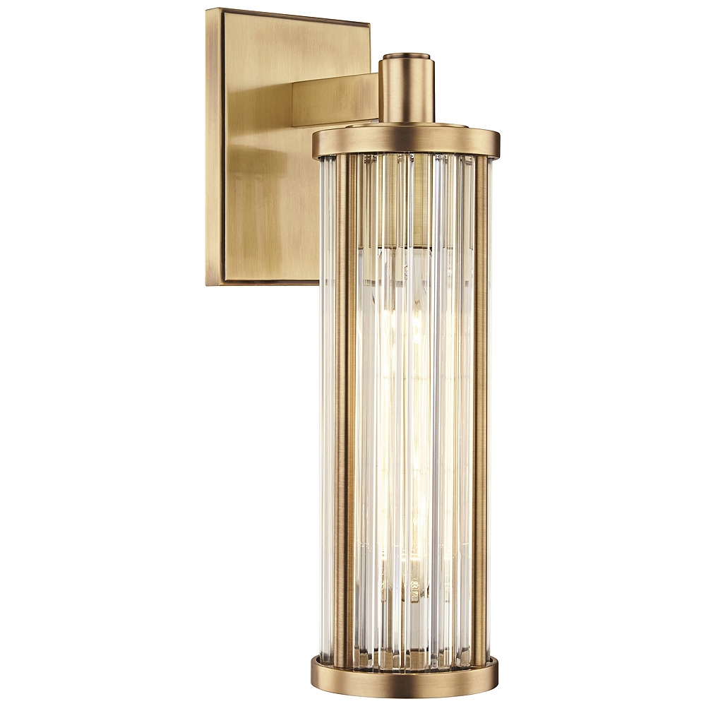 Hudson Valley Marley 14 1/4" High Aged Brass Wall Sconce - Style # 45J90 - Image 0