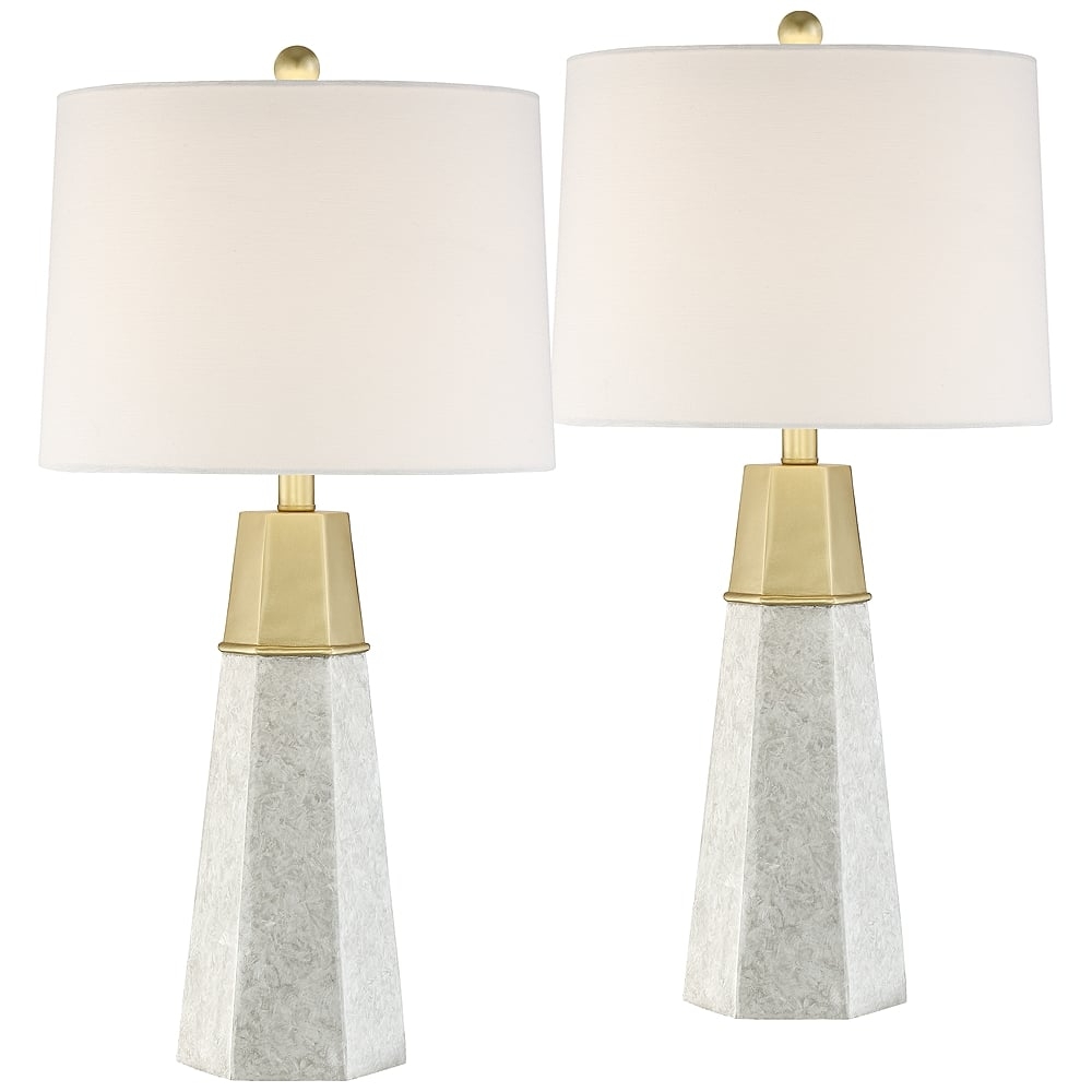 Julie Tapered Column Table Lamps Set of 2 - Style # 63R09 - Image 0