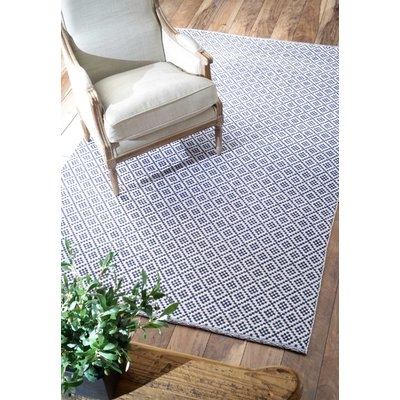 Nathanial Hand-Woven Navy Blue Area Rug - Image 0