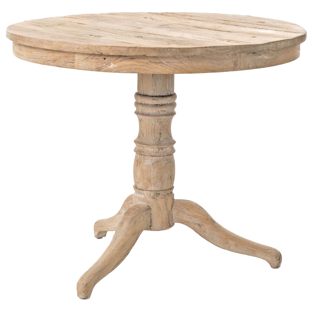 Delon French White Wash Reclaimed Pine Bistro Table - Image 0