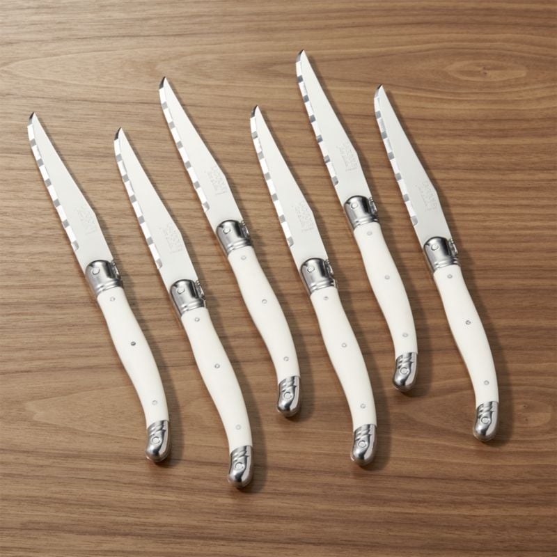 Jean Dubost Laguiole ® Ivory  Steak Knives, Set of 6 - Image 1