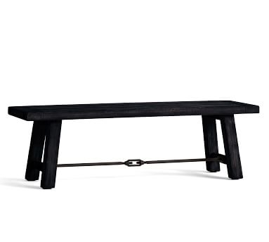 Benchwright Extending Dining Table, Blackened Oak, 86"L x 42"W - Image 1