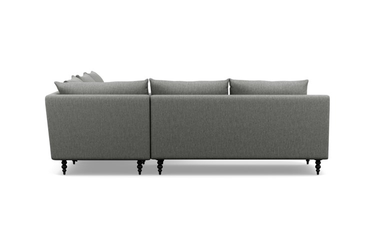 Sloan Corner Sectional with Plow Fabric and Matte Black legs - Image 3