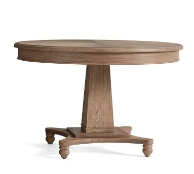 Roma Pedestal Table, Weathered Elm - Image 3