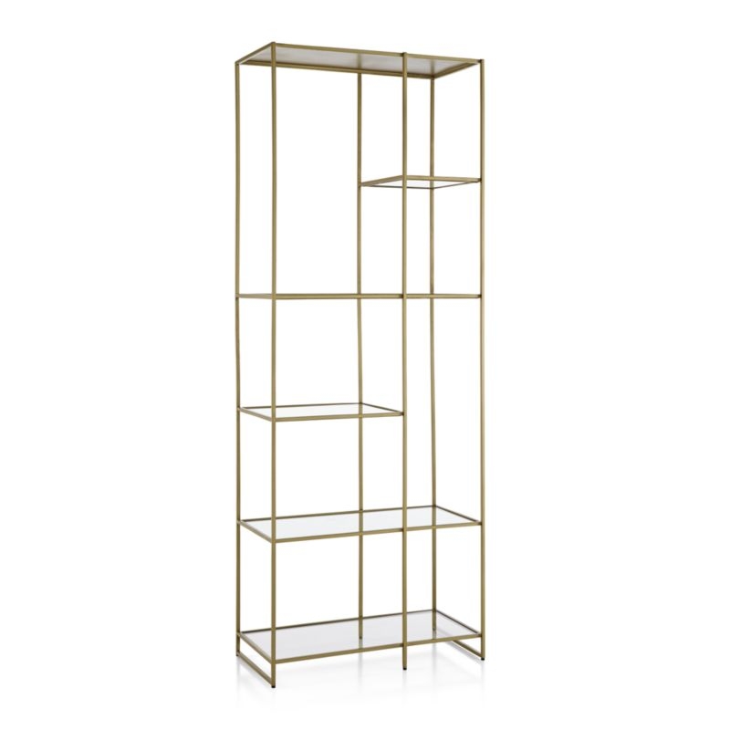 Estelle Brass And Glass Bookcase - Image 1