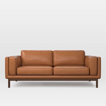 Dekalb 85" Sofa, Leather, Saddle - Image 0