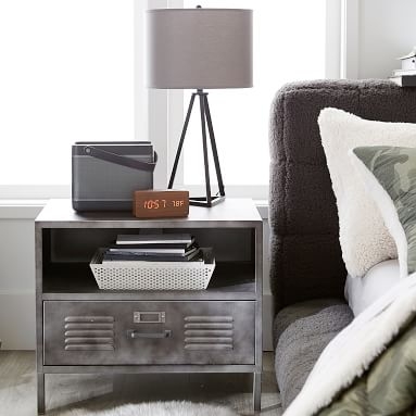 Locker Nightstand, Galvinized Gray Metal - Image 1