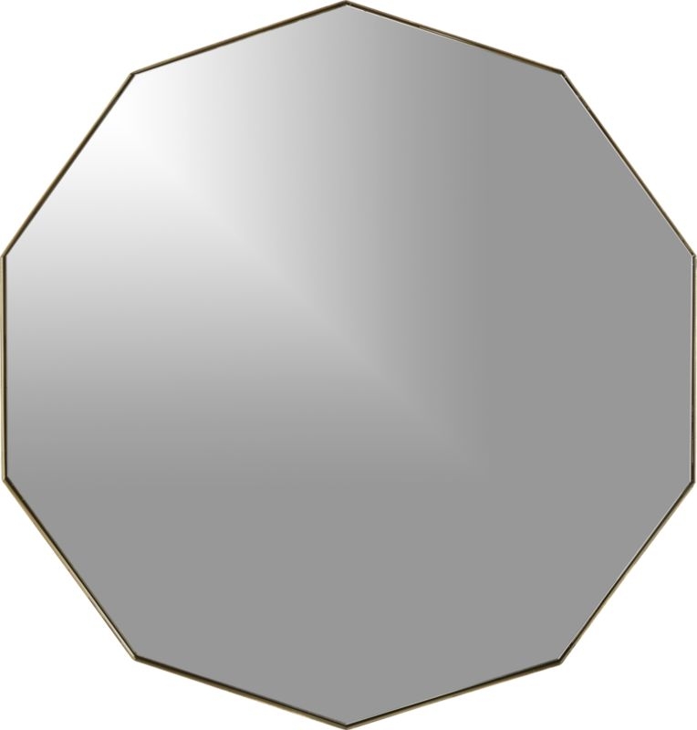Geo Brass Geometric Wall Mirror - Image 3
