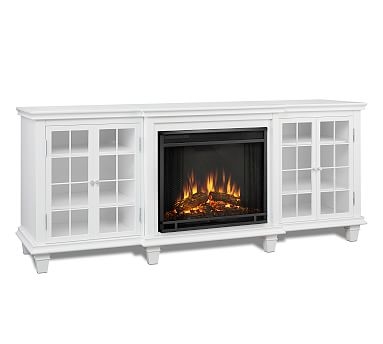 Real Flame(R) Marlowe Electric Fireplace Media Cabinet, White - Image 0
