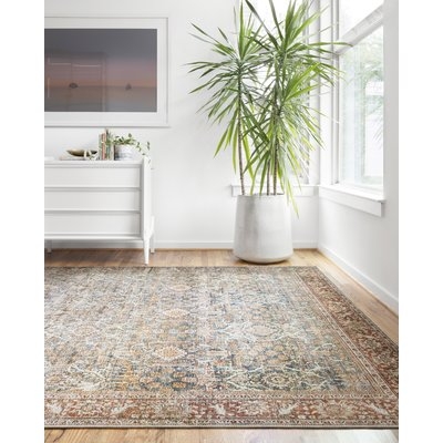 Djanira Ocean/Rust Area Rug - Image 1