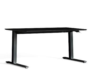 Humanscale(R) Sit-Stand Desk, Large, Black Base/Black Top, 60" Wide - Image 0
