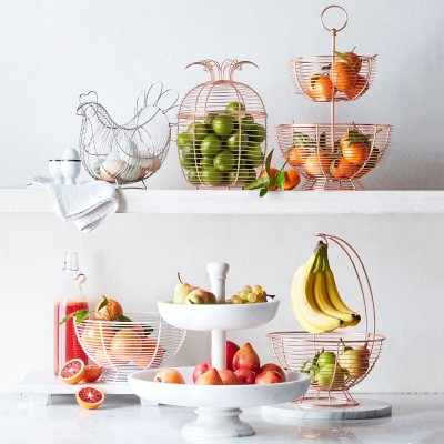 Marble Tiered Fruit Bowl - Image 1