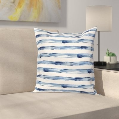 Stripe Brush Square Cushion Pillow Cover 20" - Image 0
