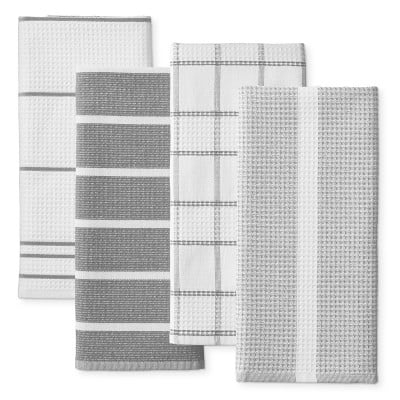 Super Absorbent Waffle Weave Multi-Pack Towels, Drizzle Grey - Image 0