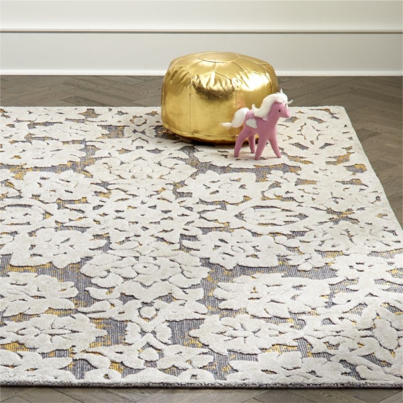 Floral Metallic 8 x 10' Rug - Image 4