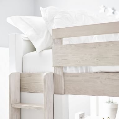 Rhys Loft Bed, Full, Weathered White/Simply White - Image 3