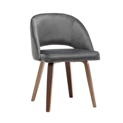 Wrought Studio Ohan Fabric Dining Chairs, Velvet Upholstery And Sturdy Wooden Legs - Image 0