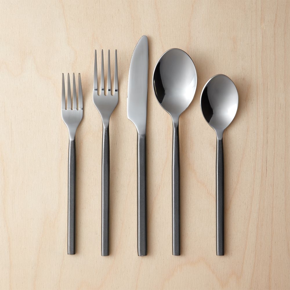 Abe 20-Piece Brushed Black Flatware Set - Image 0