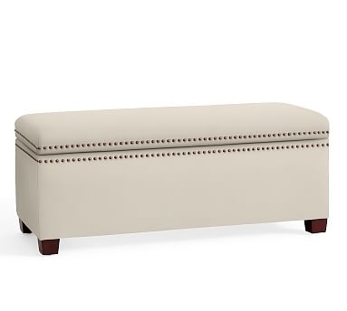 Tamsen Upholstered Storage Bench, Performance Twill Cream - Image 0