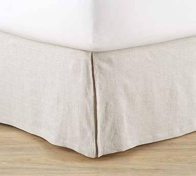 Basic Belgian Flax Linen Bedskirt, Queen, Flax - Image 0