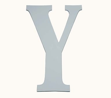 Mini Harper Painted Letter, Gray, Y - Image 0