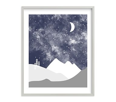 Into the Nighttime Sky Wall Art by Minted(R), 16x20, Gray - Image 0