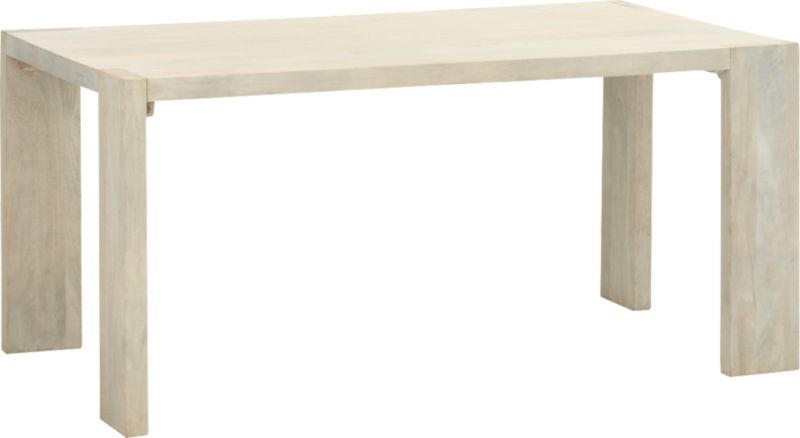 Blox White Wash Dining Table 35"x63" - Image 2