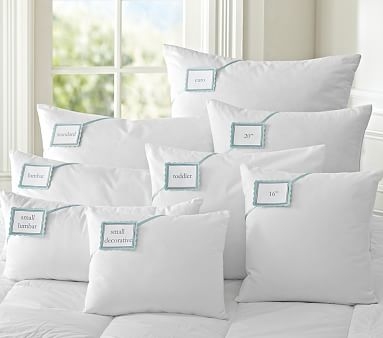 Synthetic Pillow Insert, 12x24 In, White - Image 0
