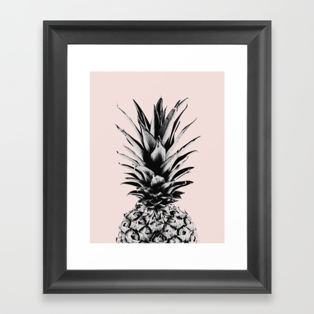 Pineapple in pink Framed Art Print - X Small 10'' x  12'' - Image 0
