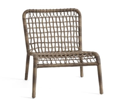 Baja Woven Lounge Chair, Modern Taupe - Image 4