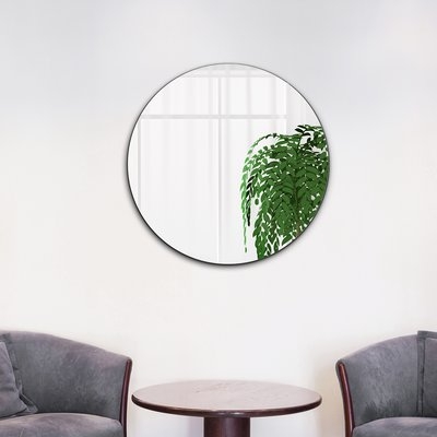 Shania Frameless Beveled Round Bathroom/Vanity Mirror - Image 0
