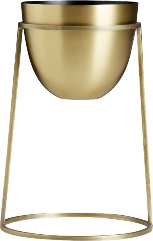 Milo Brass Planter On Stand Small - Image 6