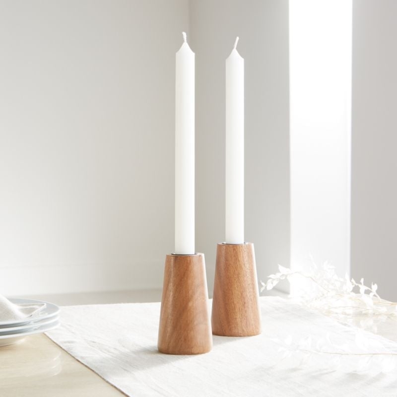 Wood Taper Candle Holder - Image 1