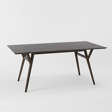 Mid-Century Expandable Dining Table 60-80" Dark Mineral - Image 0
