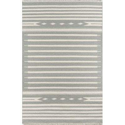 Thompson Billings Hand-Woven Wool Gray Area Rug - Image 0