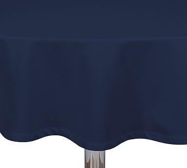KAF Buffet Tablecloth, 70" Round - Navy - Image 0
