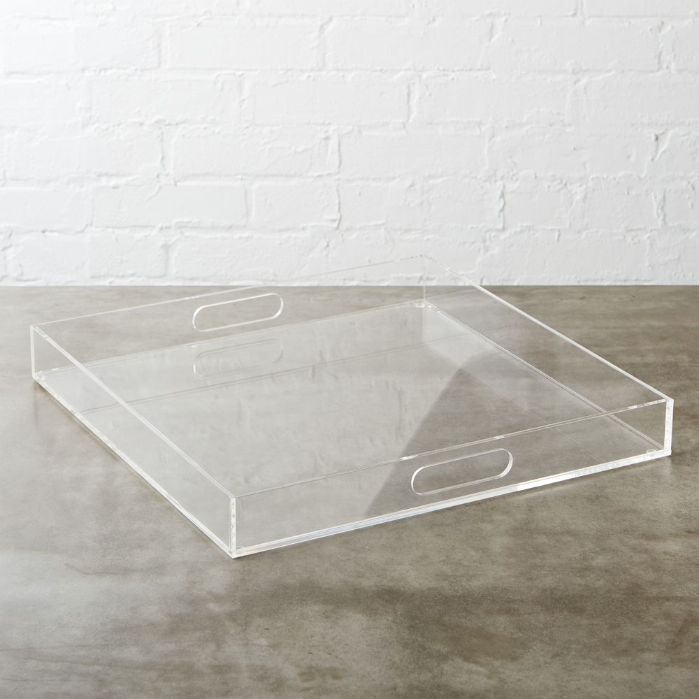 acrylic clear square tray - Image 0