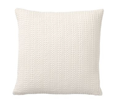Honeycomb Pillow Cover, 18", Ivory - Image 0