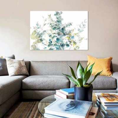 'Eucalyptus on White I' Graphic Art Print on Canvas - Image 0