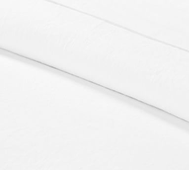 Belgian Linen with Ties Duvet, King/Cal King, White - Image 1