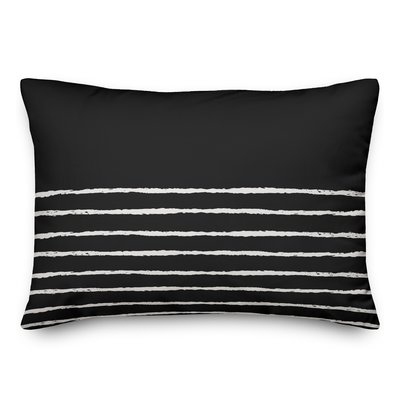 Cone Sketch Stripes Lumbar Pillow - Image 0