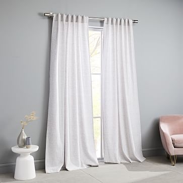 Delancey Curtain, Platinum/Stone White, 48"x108" - Image 0