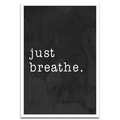 'Just Breathe' Textual Art - Image 0