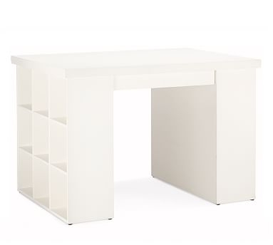 Bedford Project Table, Antique White - Image 2
